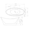 Alfi Brand ALFI brand AB8803 68" White Oval Acrylic Free Standing Soaking Bathtub AB8803 - alternate 6
